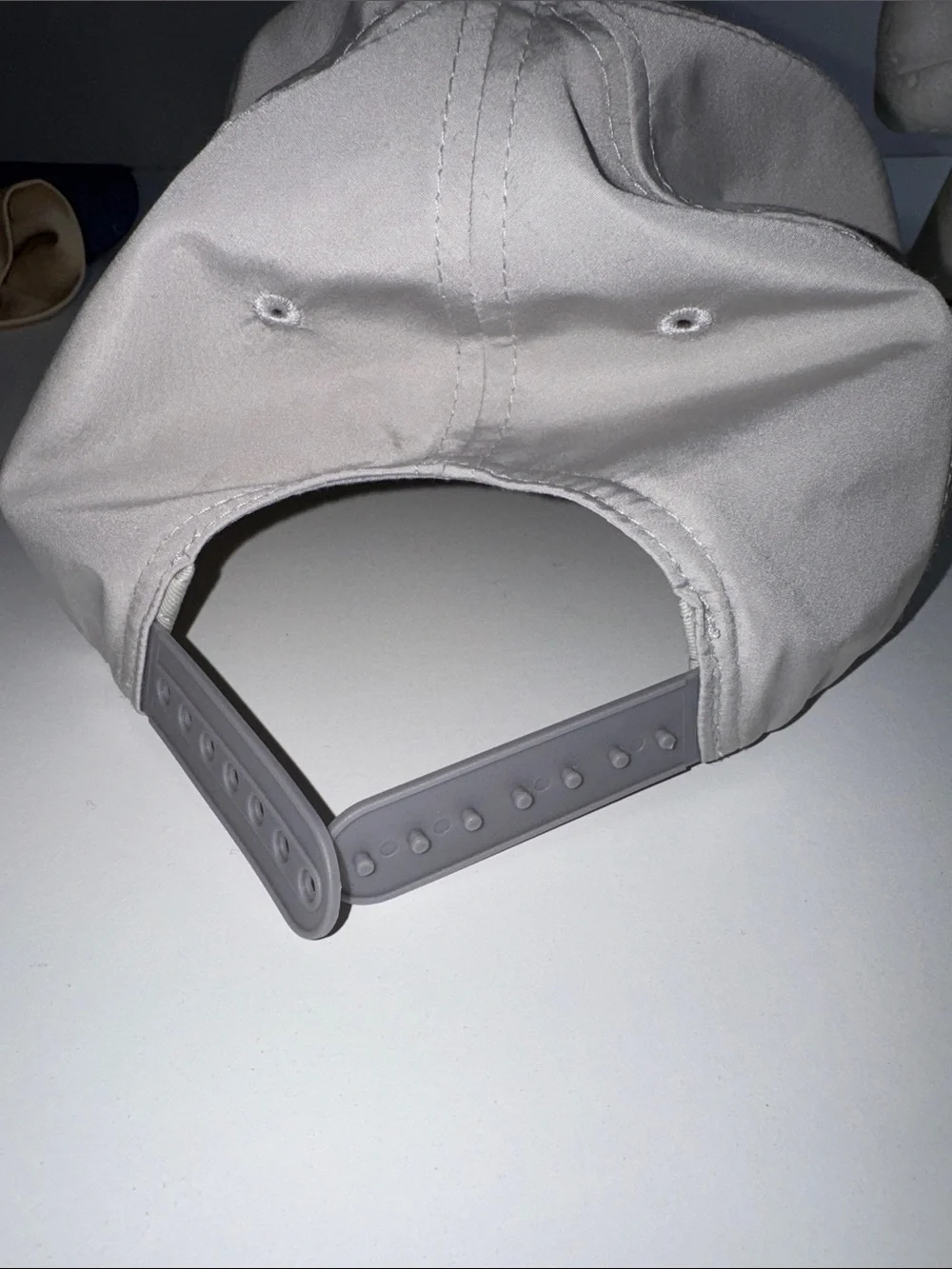 Acorn Hills Performance Script Rope Hat Snapback Cap Light Gray Golf Outdoors - Picture 7 of 7
